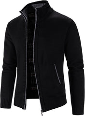 Men'S Sweaters Full Zip Slim Thick Knitted Cardigan Sweaters Jacket with Pockets