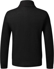 Men'S Sweaters Full Zip Slim Thick Knitted Cardigan Sweaters Jacket with Pockets