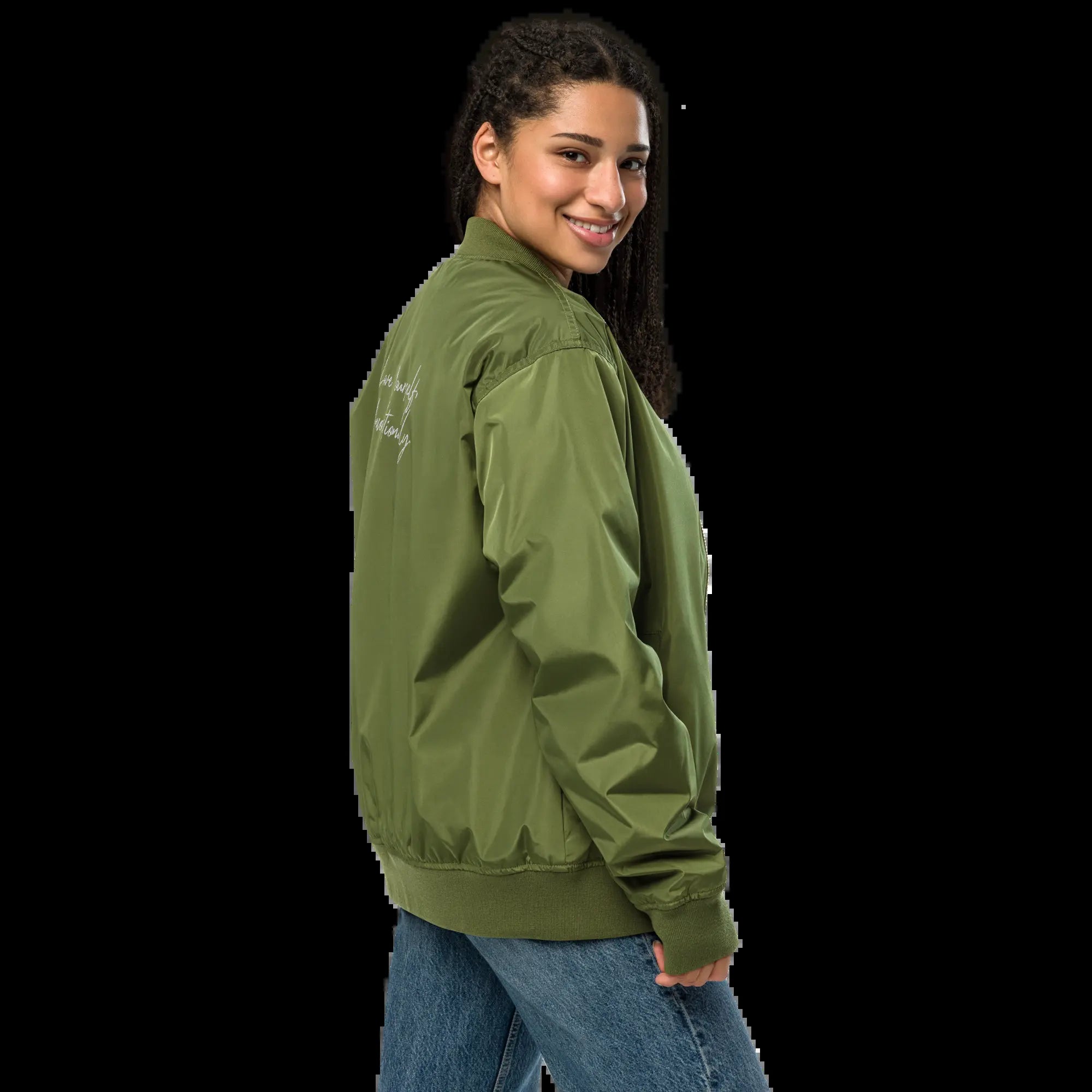 Premium Bomber Jacket Self Love Premium Recycled Bomber Jacket