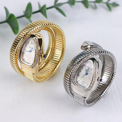 Snake Shape Bracelet Women Watch Top Elegant Waterproof Quartz Jewelry Watches