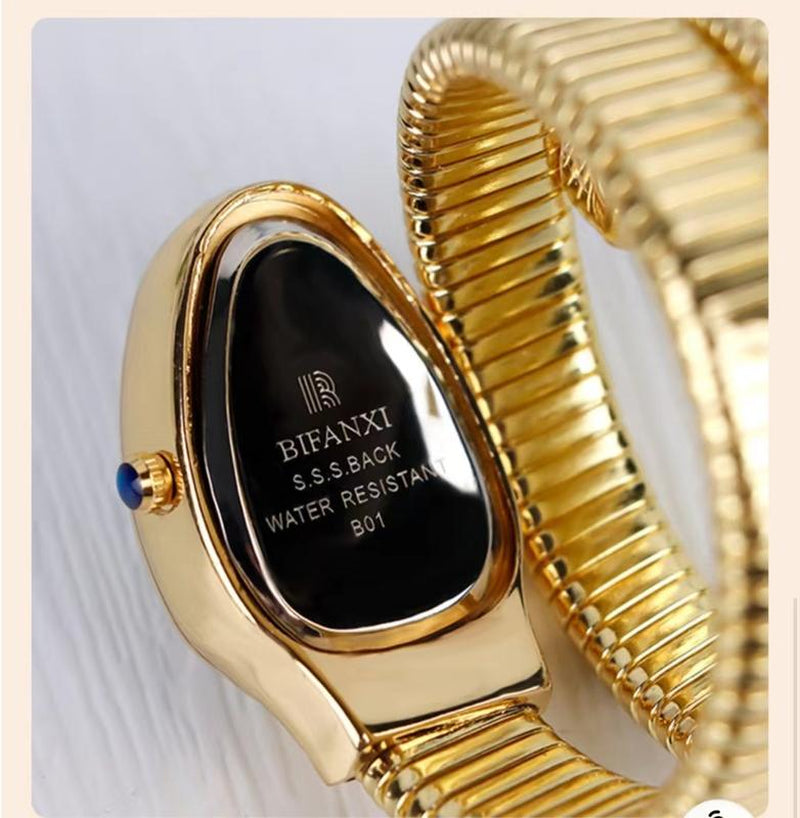 Snake Shape Bracelet Women Watch Top Elegant Waterproof Quartz Jewelry Watches