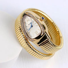 Snake Shape Bracelet Women Watch Top Elegant Waterproof Quartz Jewelry Watches